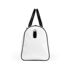 XEMORIX XMRX-025 Signature Weekender Bag – White & Black Faux Leather Travel Bag