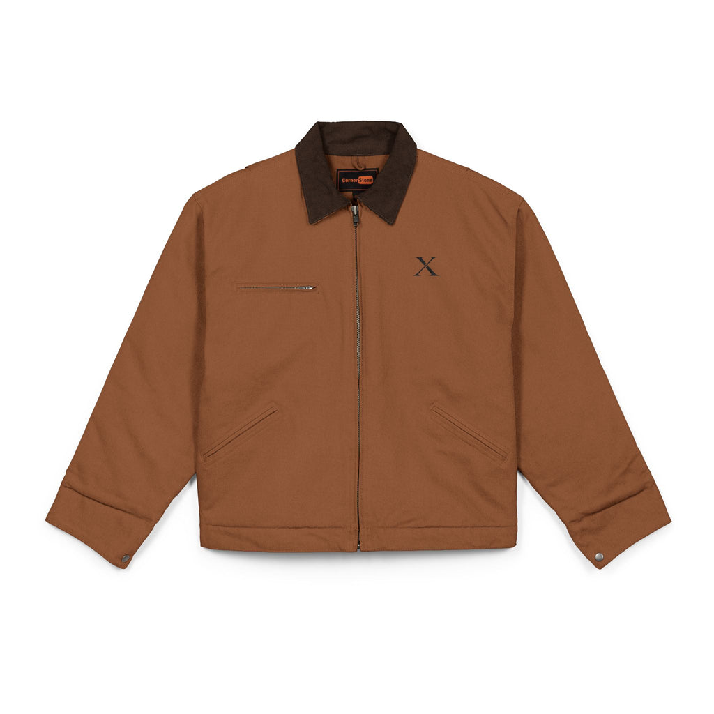 XEMORIX XMRX-069 signature Duck Cloth Work Jacket   Heavy-Duty Brown Carpenter Jacket