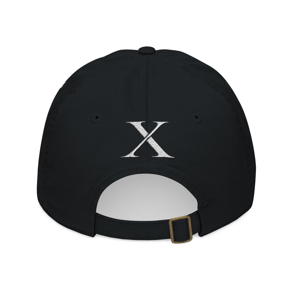XEMORIX  signature  Embroidered  Organic Baseball Cap   Minimal Black Eco Hat
