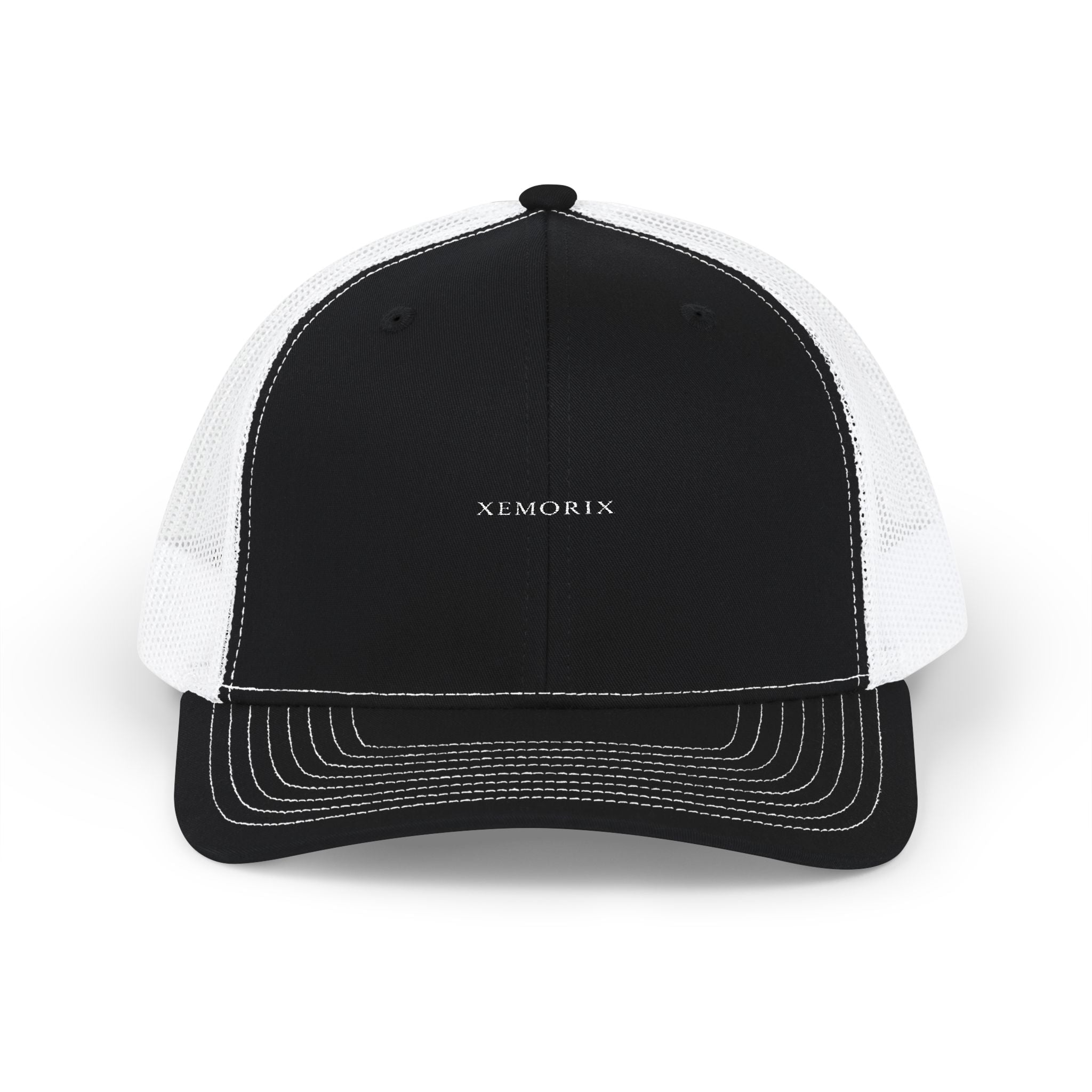 XEMORIX XMRX-054 Signature Trucker Cap — Black & White Edition