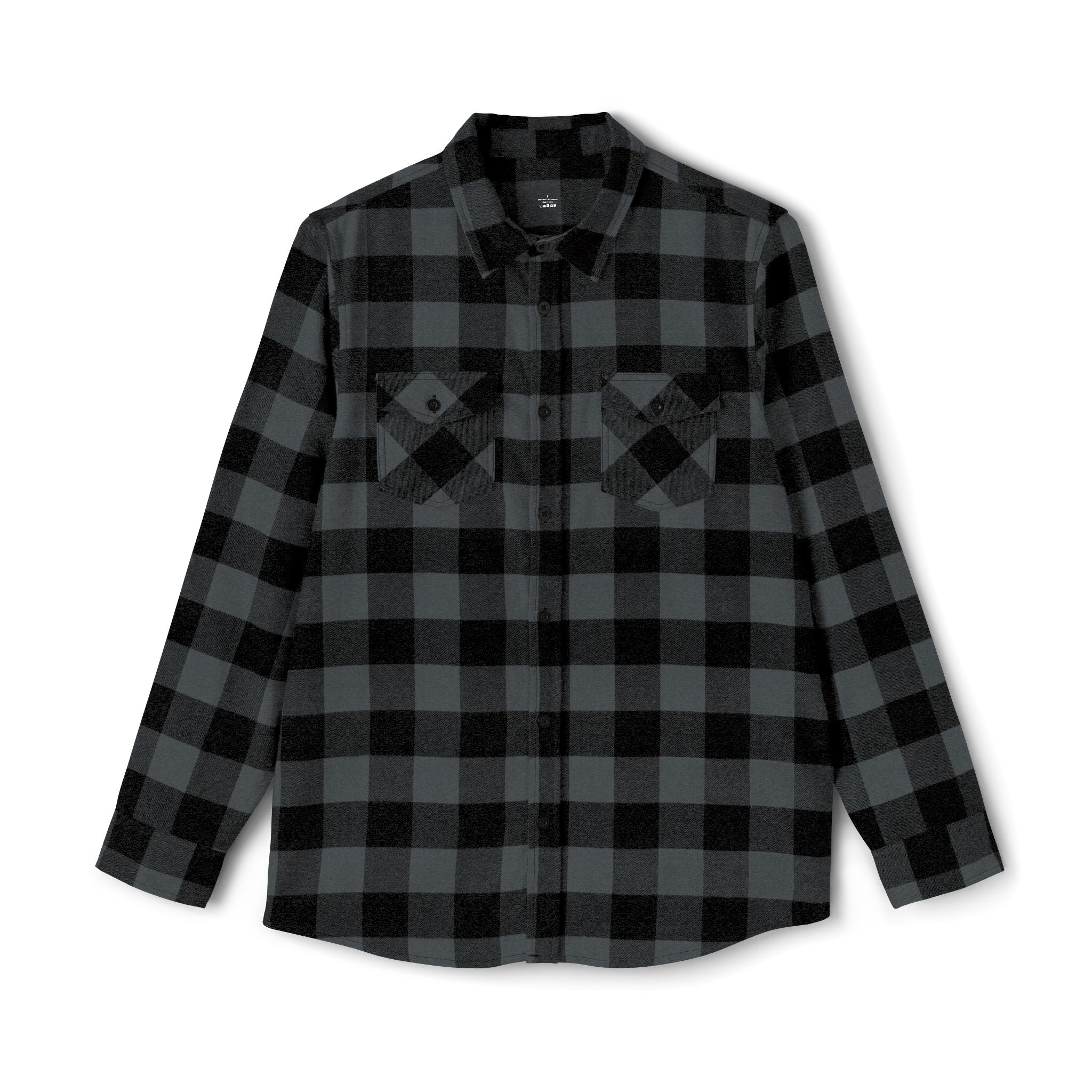XEMORIX XMRX-055 Signature Plaid Flannel Shirt — Black & White Edition