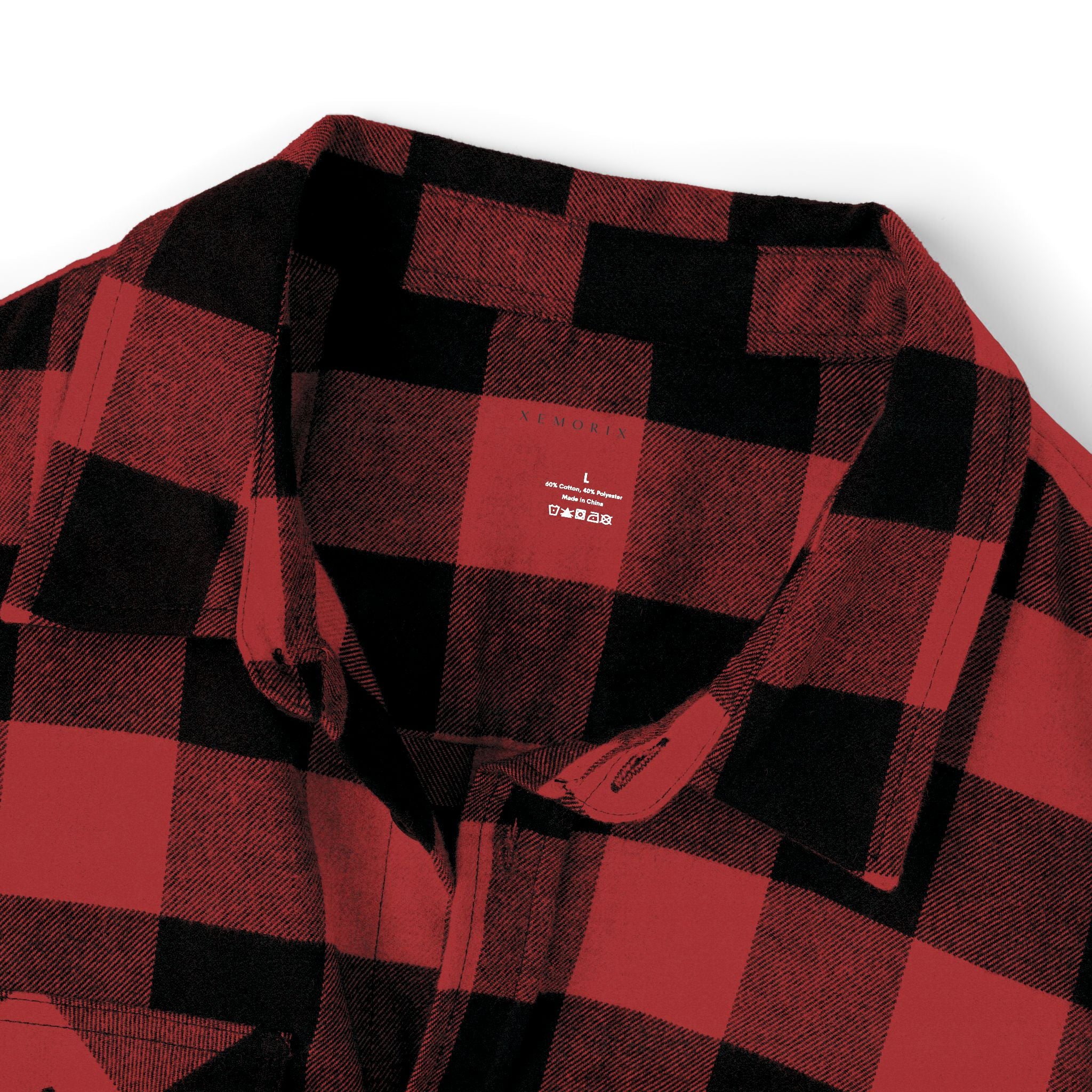 Copy of XEMORIX XMRX-055 Signature Plaid Flannel Shirt — Black & White Edition