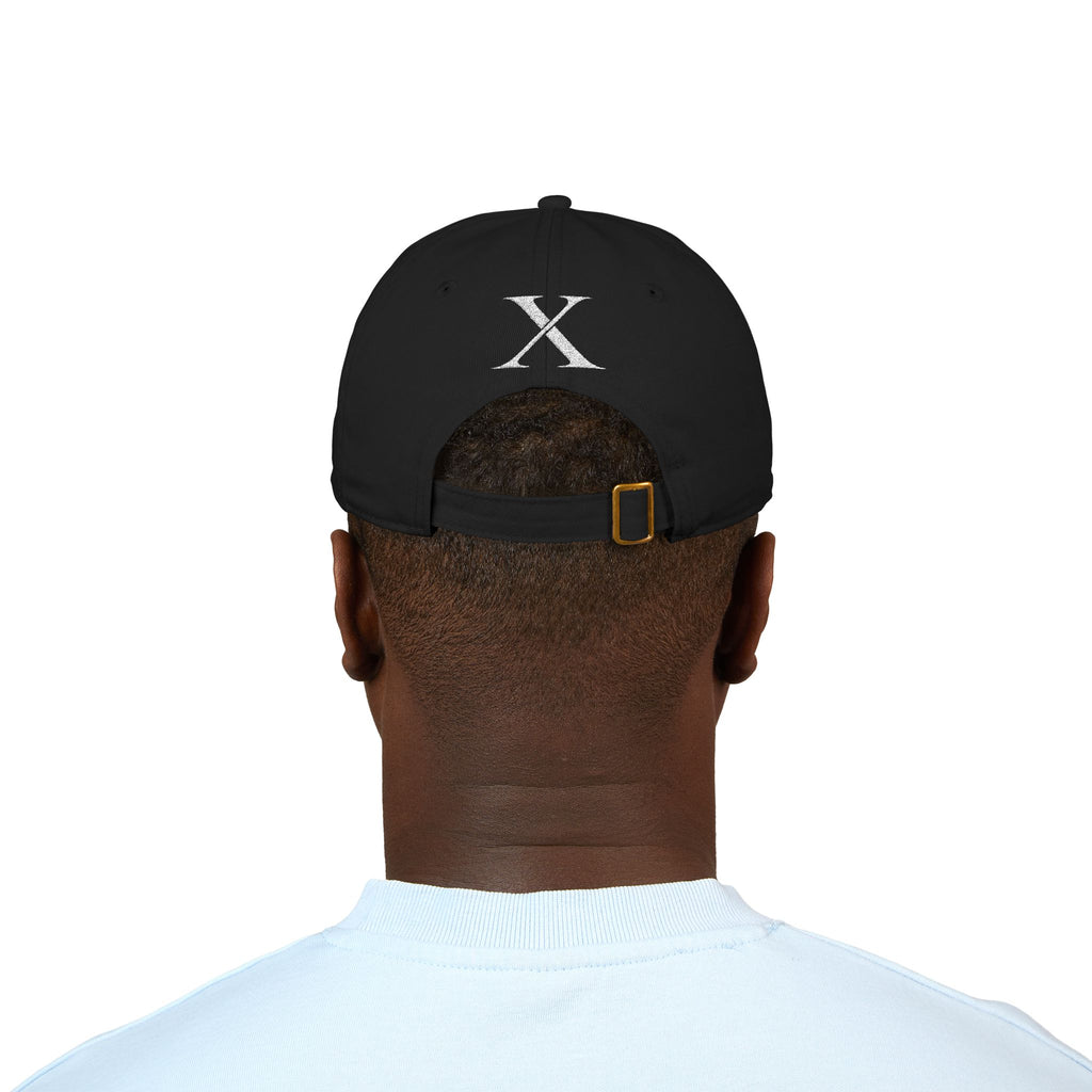 XEMORIX  signature  Embroidered  Organic Baseball Cap   Minimal Black Eco Hat