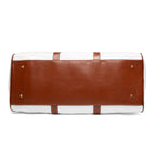 XEMORIX XMRX-024 Signature Waterproof Weekender Bag (White & Brown)