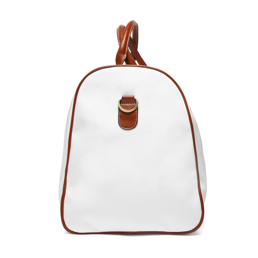 XEMORIX XMRX-024 Signature Waterproof Weekender Bag (White & Brown)