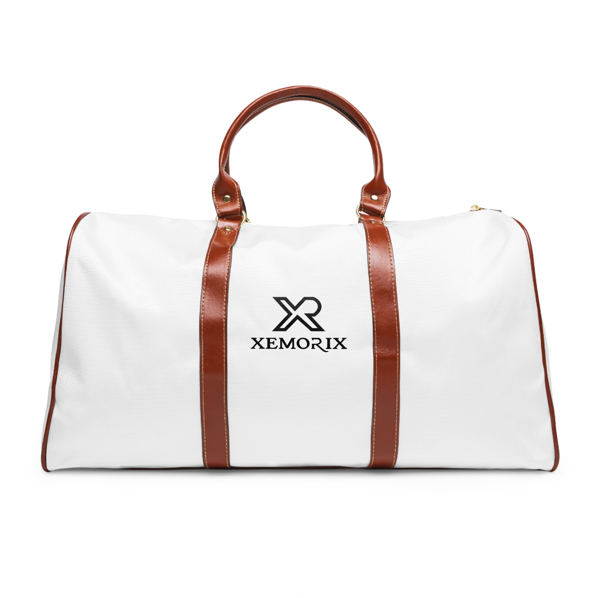 XEMORIX XMRX-024 Signature Waterproof Weekender Bag (White & Brown)
