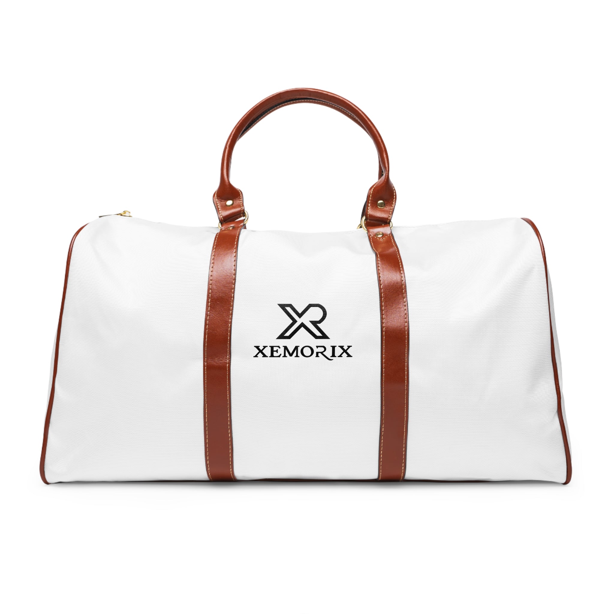 XEMORIX XMRX-024 Signature Waterproof Weekender Bag (White & Brown)