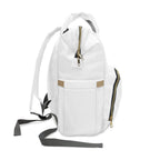 XEMORIX XMRX-030 Signature Travel Backpack (White & Gold)