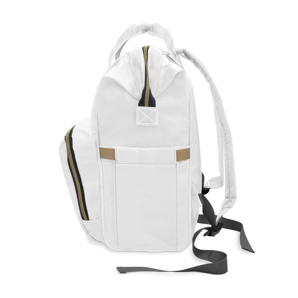 XEMORIX XMRX-030 Signature Travel Backpack (White & Gold)