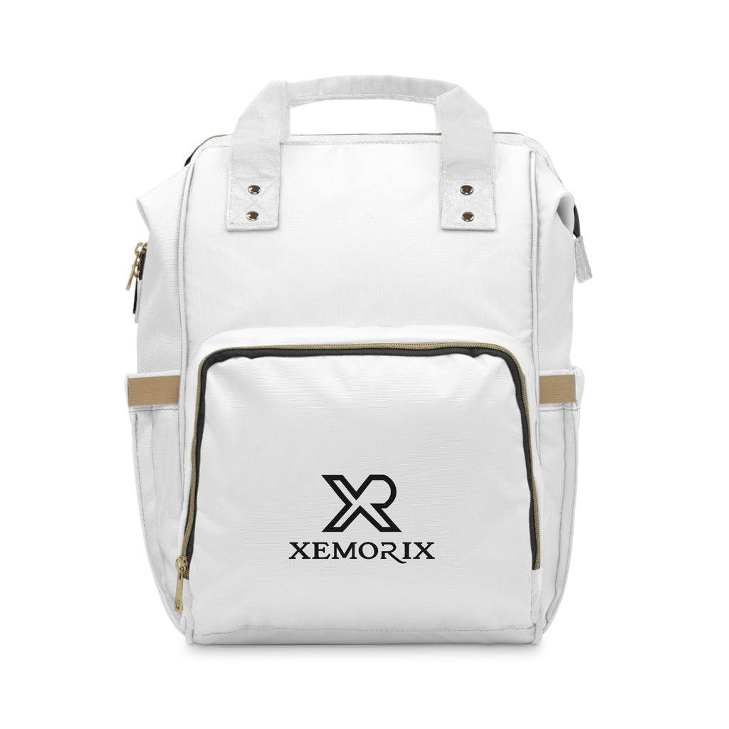 XEMORIX XMRX-030 Signature Travel Backpack (White & Gold)