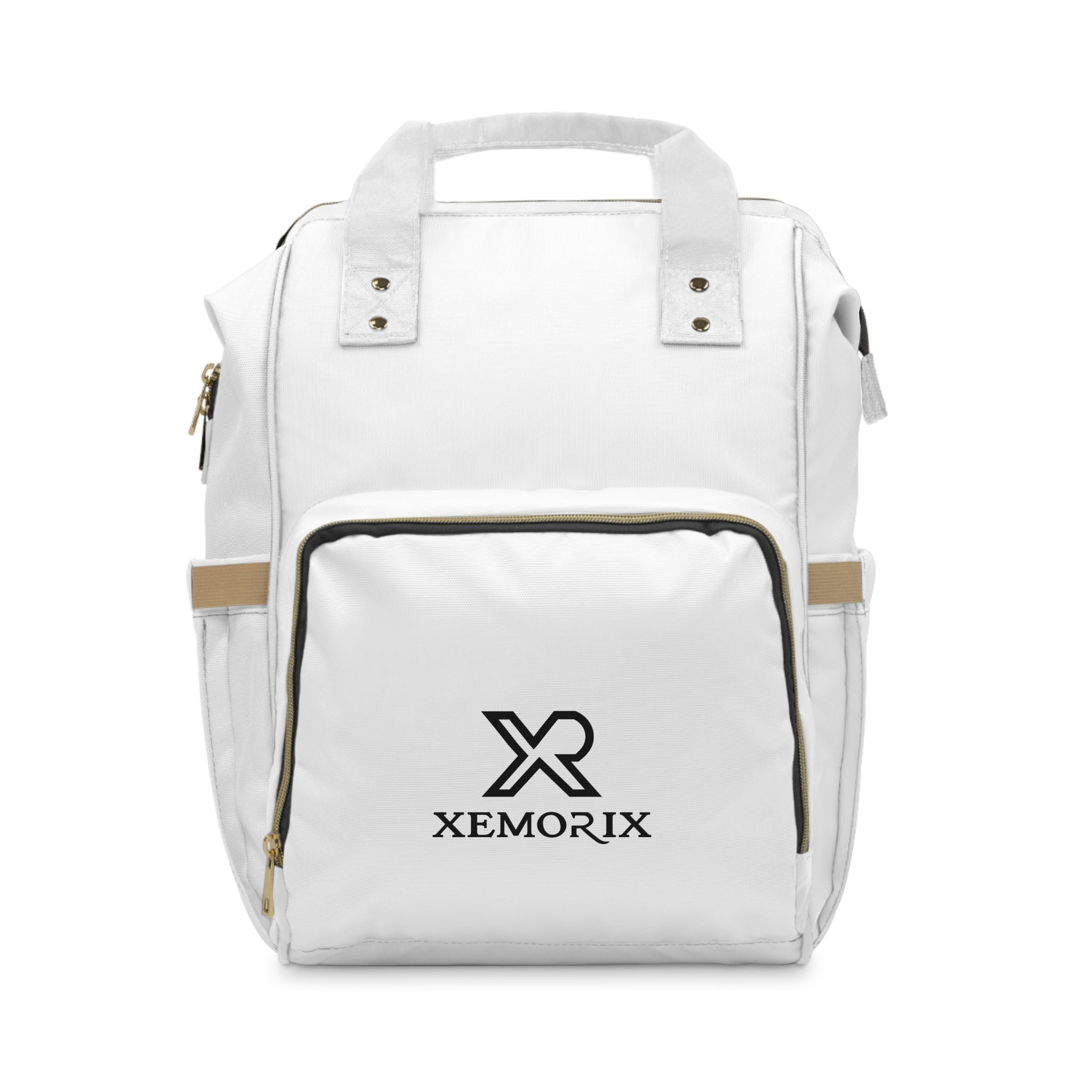 XEMORIX XMRX-030 Signature Travel Backpack (White & Gold)