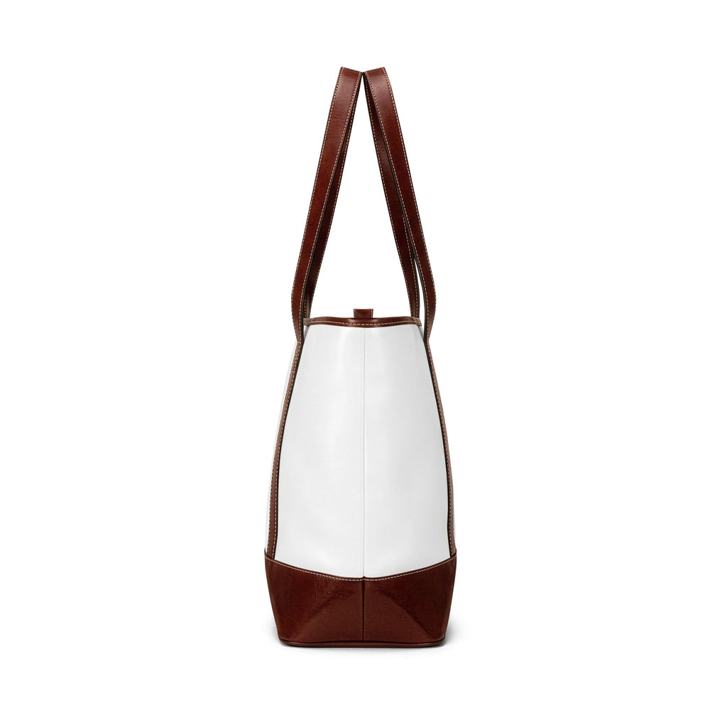 XEMORIX XMRX-027 Signature Everyday Tote Bag (Ivory & Deep Brown)