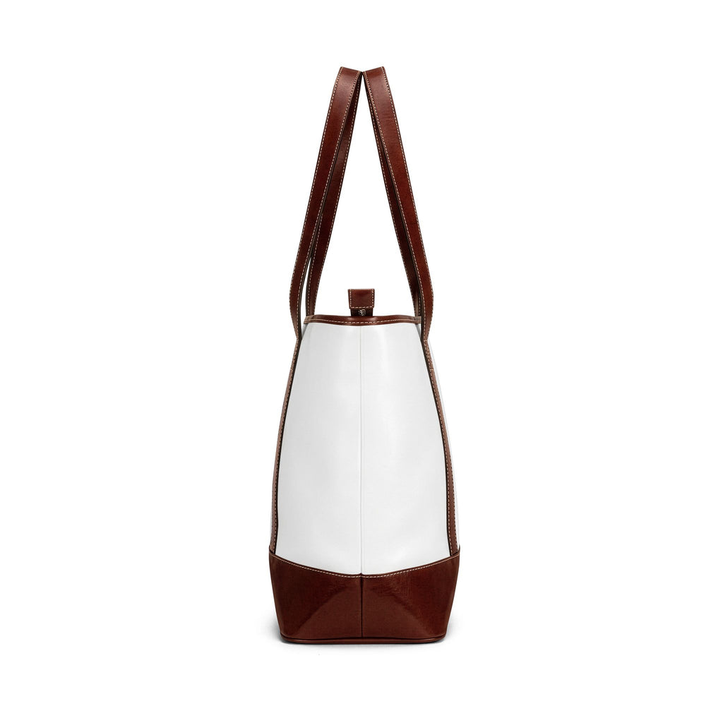 XEMORIX XMRX-027 Signature Everyday Tote Bag (Ivory & Deep Brown)