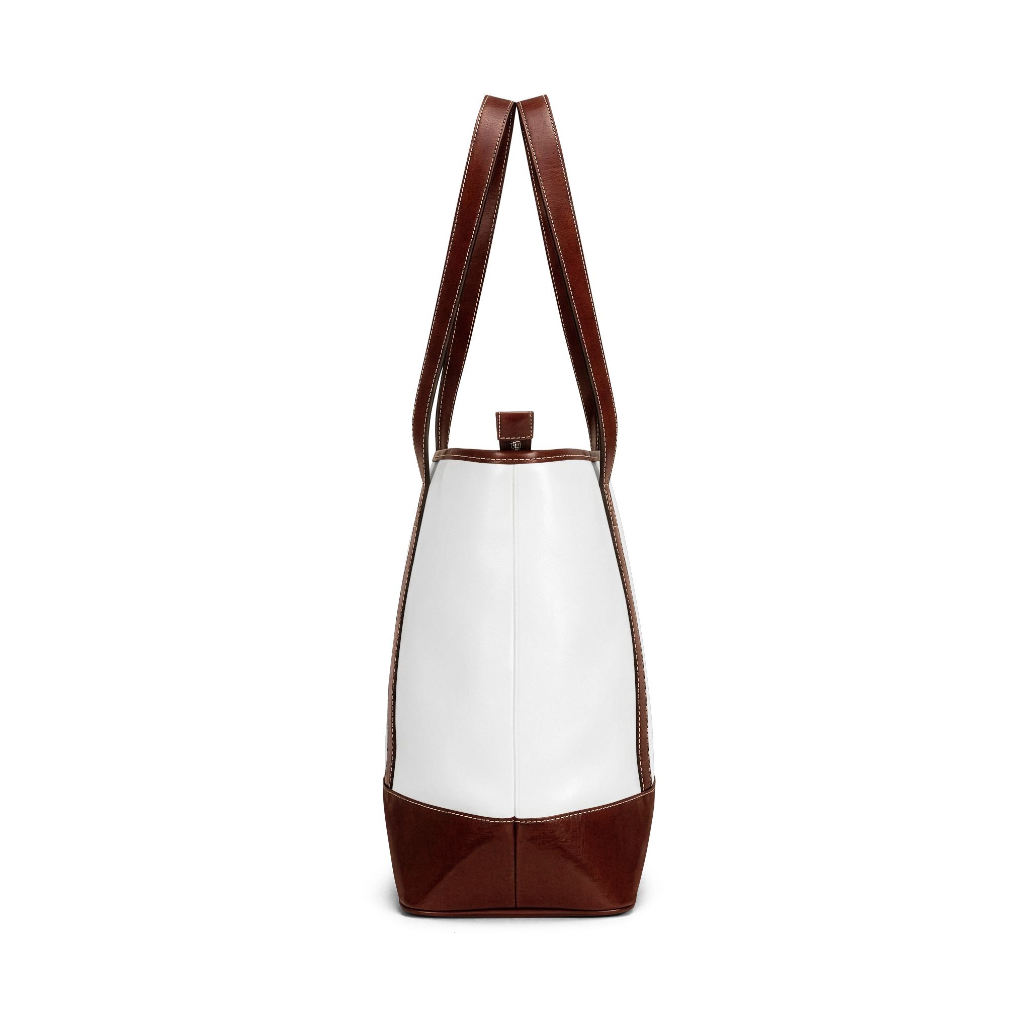 XEMORIX XMRX-027 Signature Everyday Tote Bag (Ivory & Deep Brown)