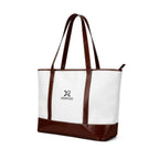 XEMORIX XMRX-027 Signature Everyday Tote Bag (Ivory & Deep Brown)