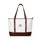XEMORIX XMRX-027 Signature Everyday Tote Bag (Ivory & Deep Brown)