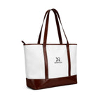 XEMORIX XMRX-027 Signature Everyday Tote Bag (Ivory & Deep Brown)