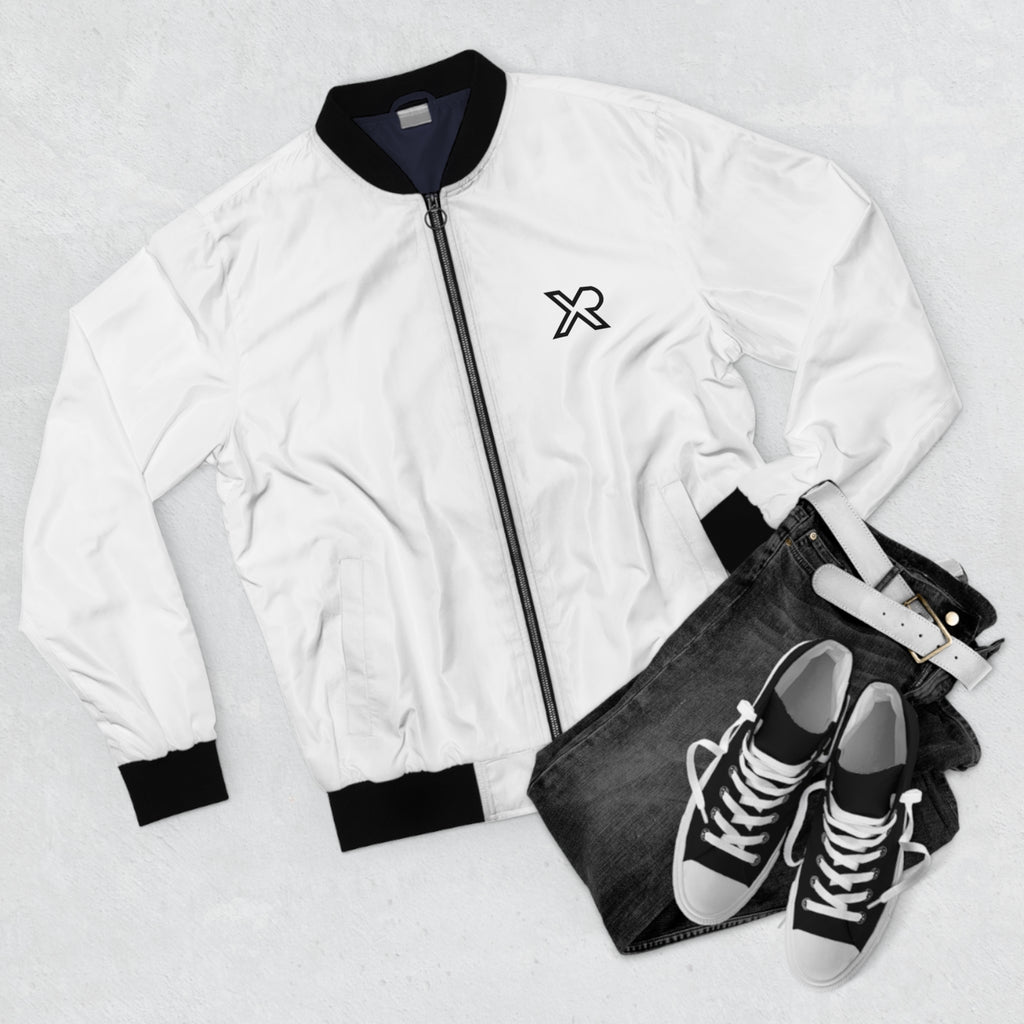 XEMORIX XMRX-009 Signature Minimalist 'X' Bomber Jacket (White Edition)