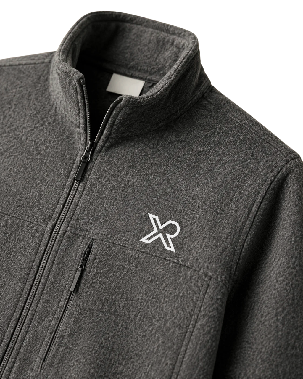 XEMORIX XMRX-067 Signature Zip Fleece Jacket (Charcoal Heather)