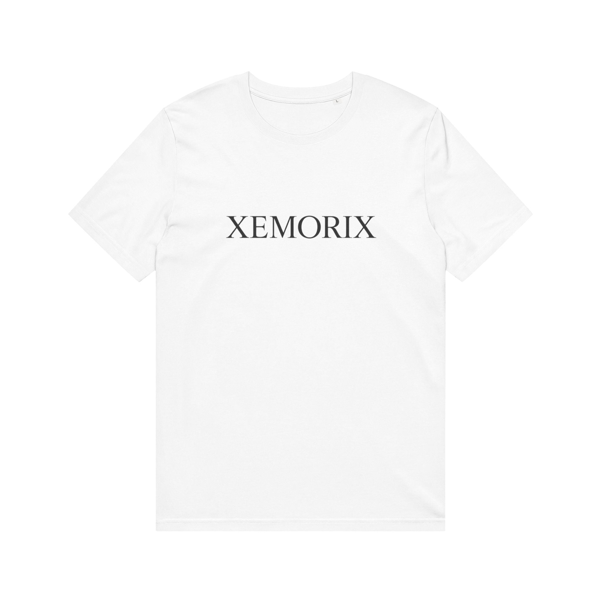 XEMORIX  signature  Logo T-Shirt   Clean Serif Branding Tee