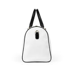 XEMORIX XMRX-025 Signature Weekender Bag – White & Black Faux Leather Travel Bag