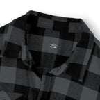 Copy of XEMORIX XMRX-055 Signature Plaid Flannel Shirt — Black & White Edition