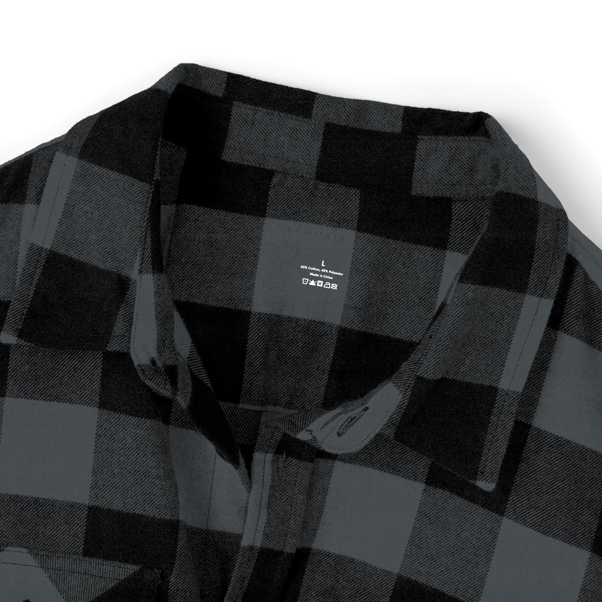Copy of XEMORIX XMRX-055 Signature Plaid Flannel Shirt — Black & White Edition