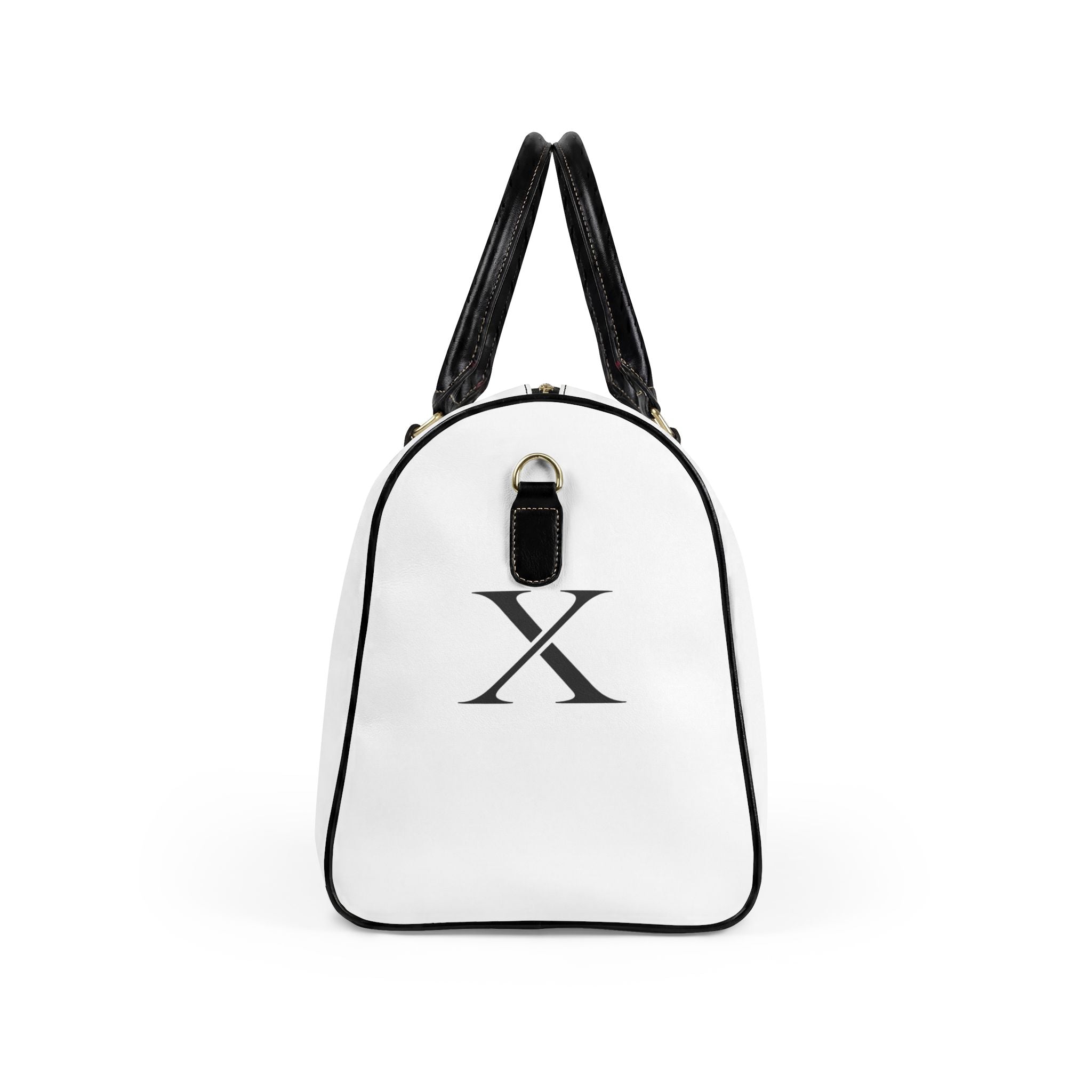 XEMORIX  essential  Leather Travel Bag   Classic White Weekender Duffle