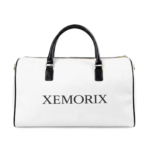 XEMORIX  essential  Leather Travel Bag   Classic White Weekender Duffle