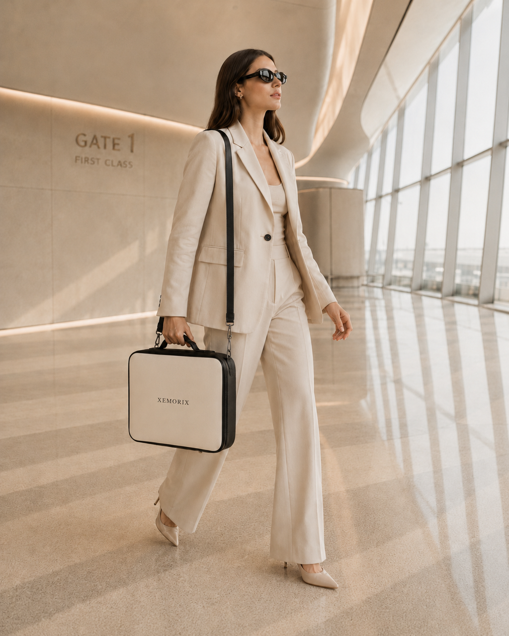 XEMORIX XMRX-033 Signature Travel Case — White & Black Edition