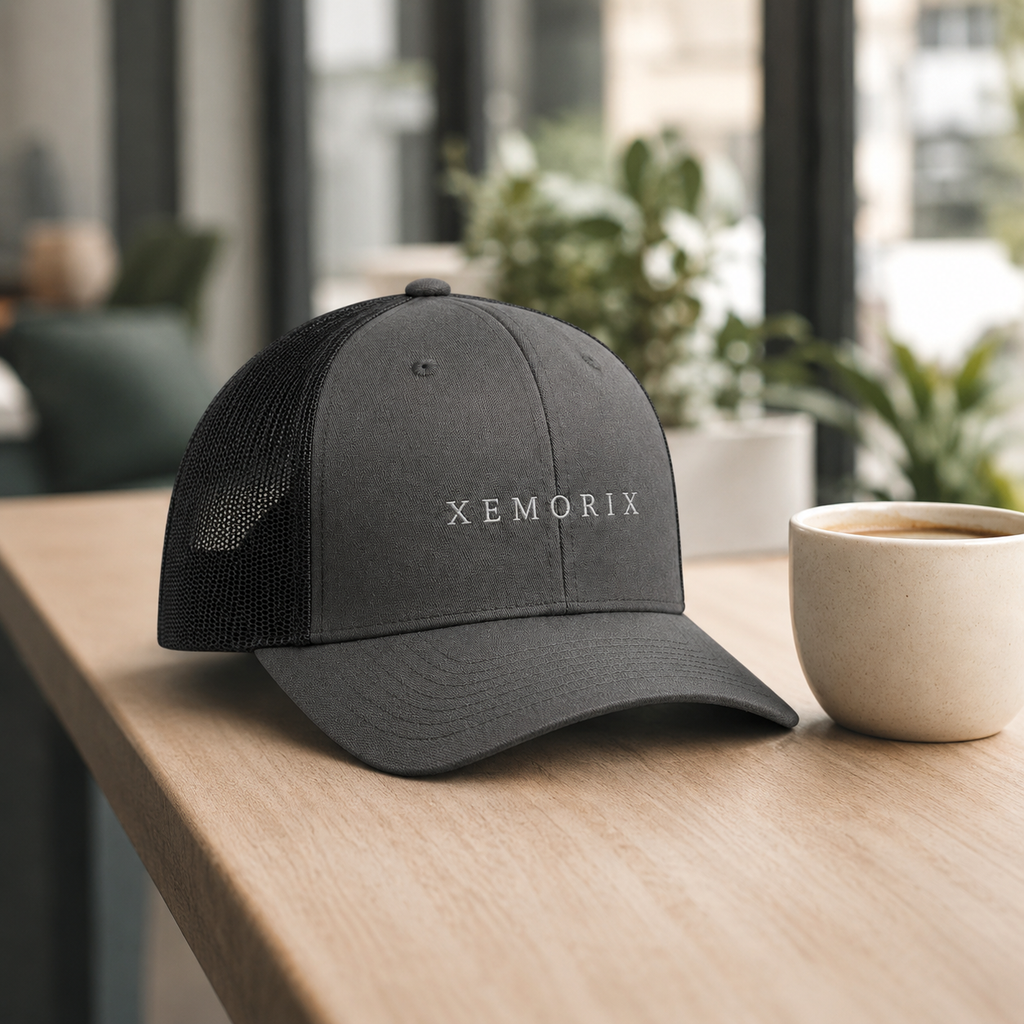 XEMORIX XMRX-022 Signature Cap — Charcoal / Black Edition