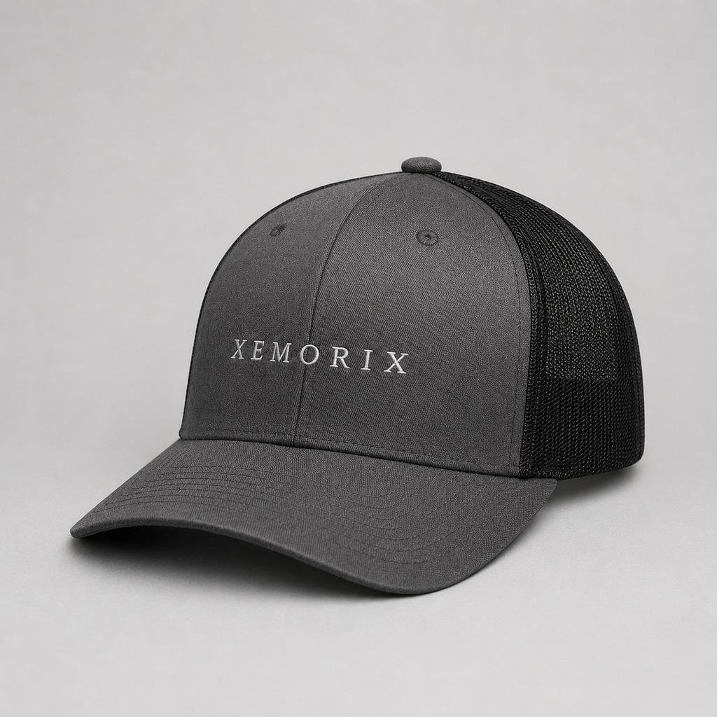 XEMORIX XMRX-022 Signature Cap — Charcoal / Black Edition