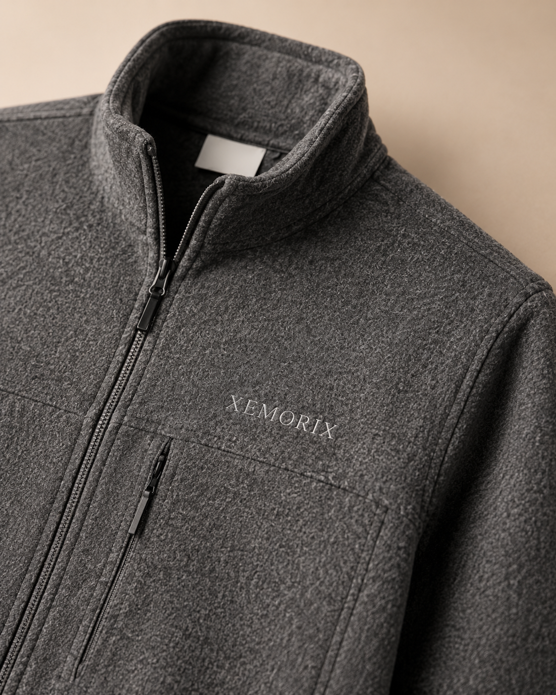 XEMORIX XMRX-067 Signature Zip Fleece Jacket — Gray Edition