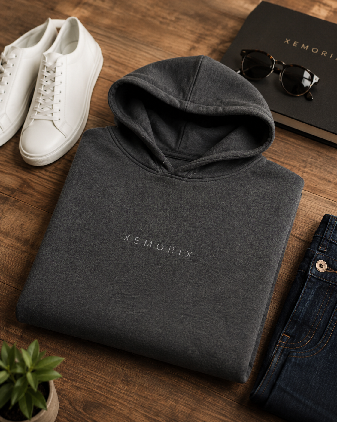 XEMORIX XMRX-020 Signature Hoodie — Charcoal Heather Edition