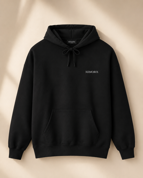XEMORIX XMRX-010 Signature Minimalist Hoodie — Black Edition
