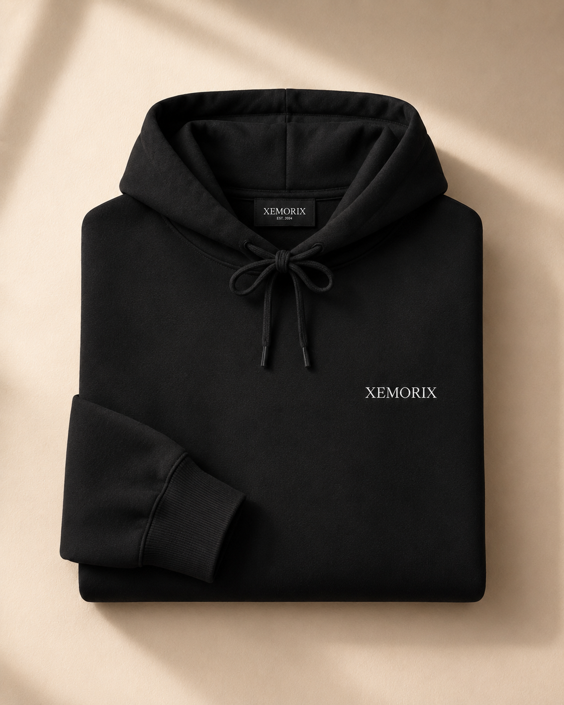 XEMORIX XMRX-010 Signature Minimalist Hoodie — Black Edition