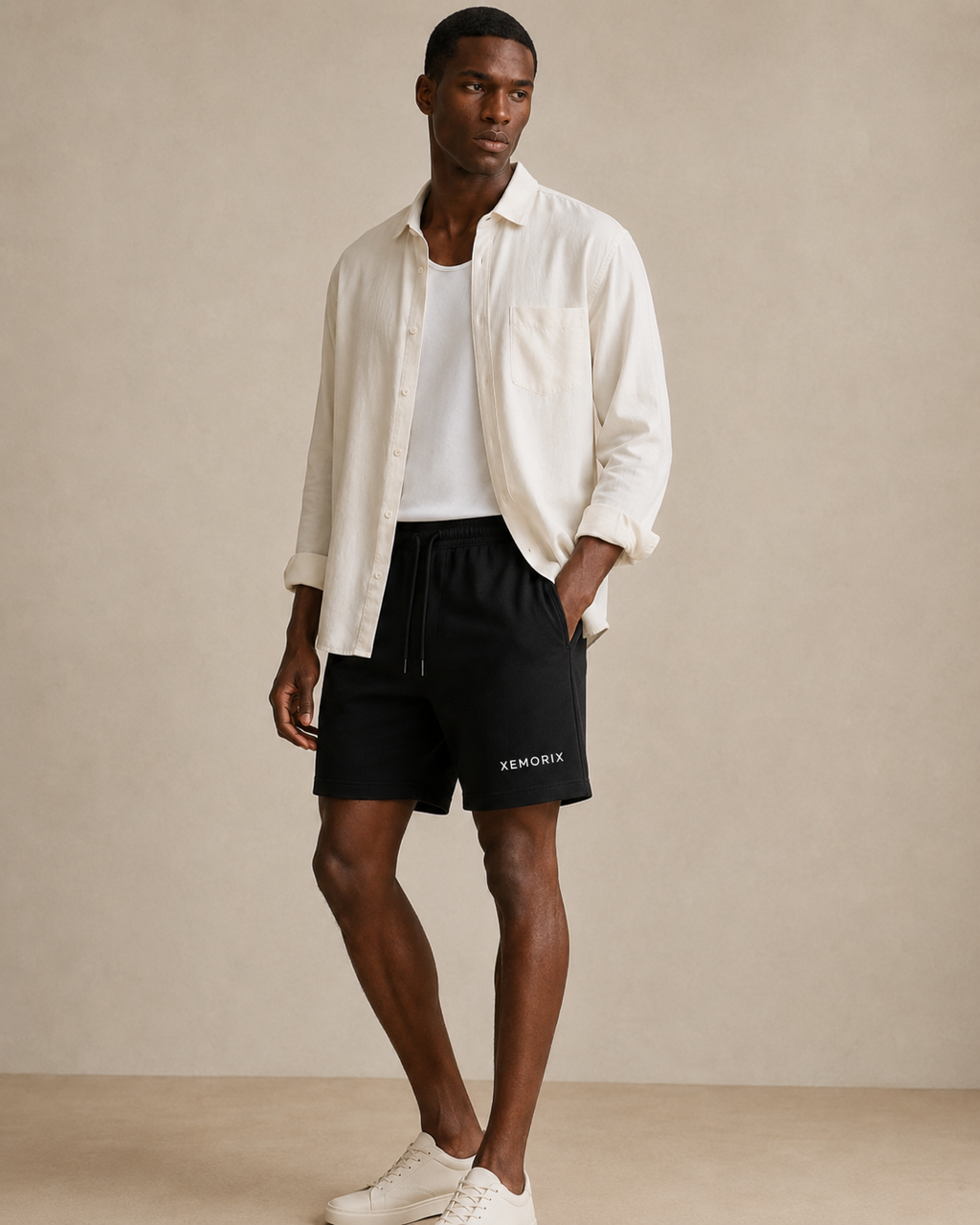 XEMORIX XMRX-072 Signature Minimalist Shorts — Black Edition