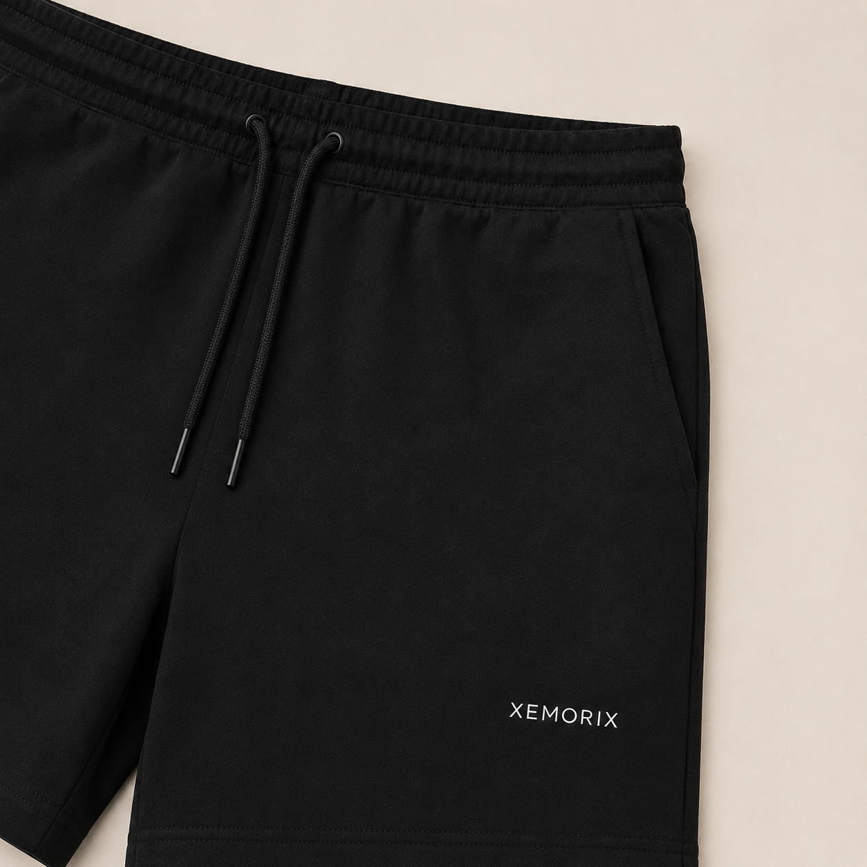XEMORIX XMRX-072 Signature Minimalist Shorts — Black Edition