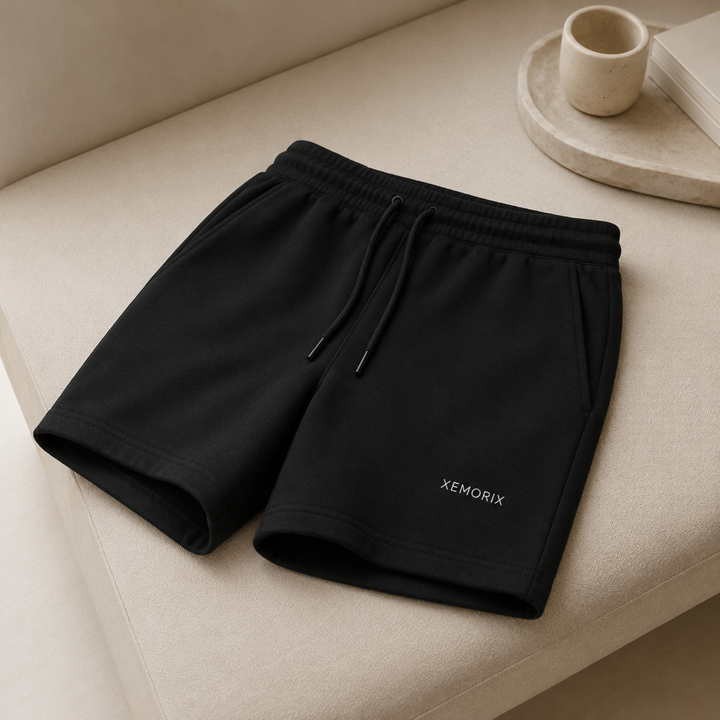 XEMORIX XMRX-072 Signature Minimalist Shorts — Black Edition