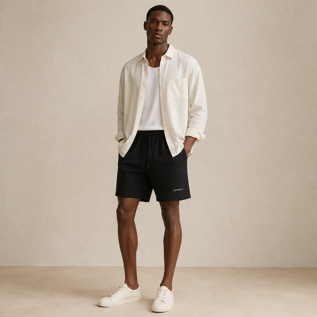 XEMORIX XMRX-072 Signature Minimalist Shorts — Black Edition