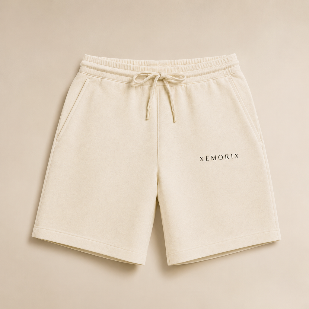 XEMORIX XMRX-074 Signature Lounge Shorts — Cream Edition