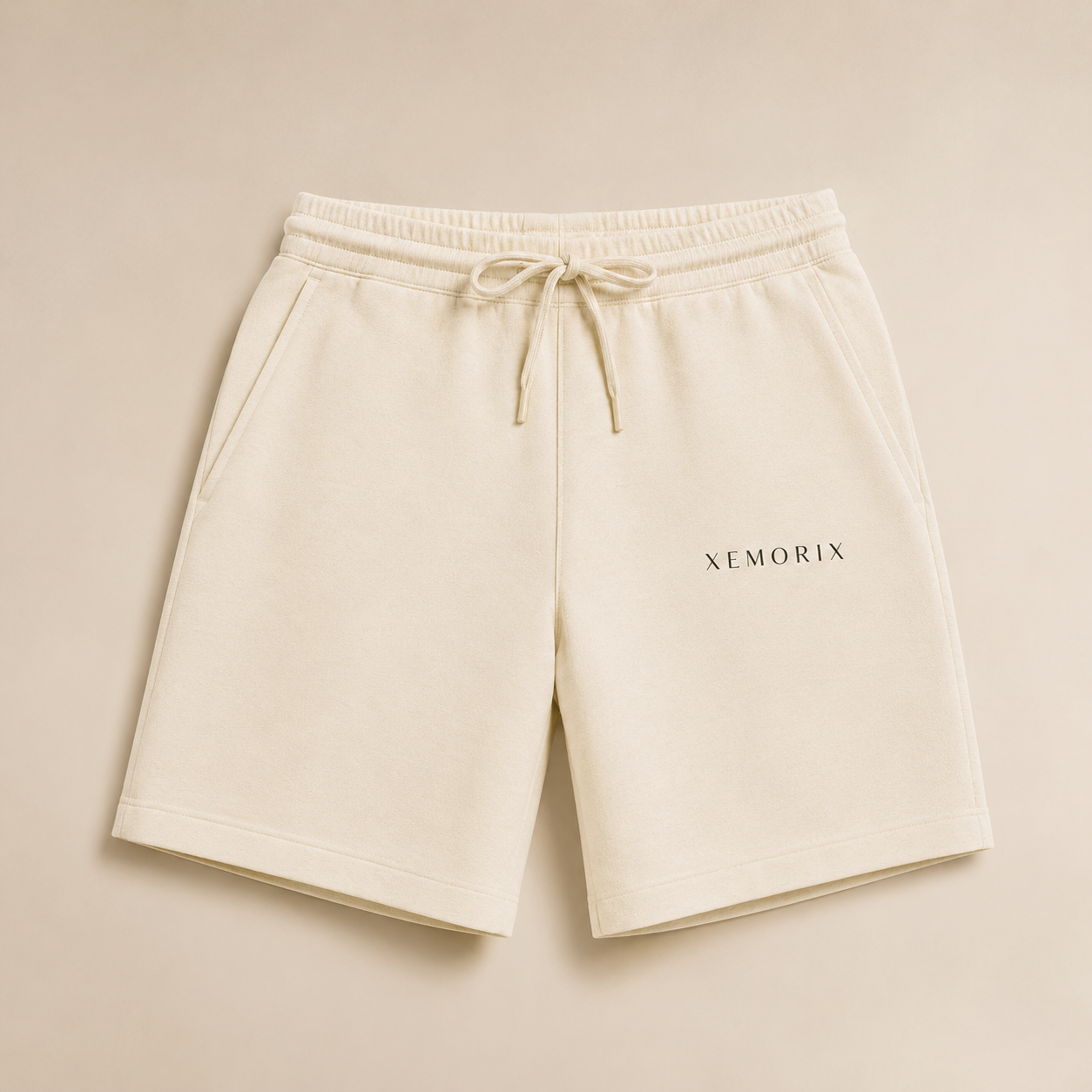 XEMORIX XMRX-074 Signature Lounge Shorts — Cream Edition