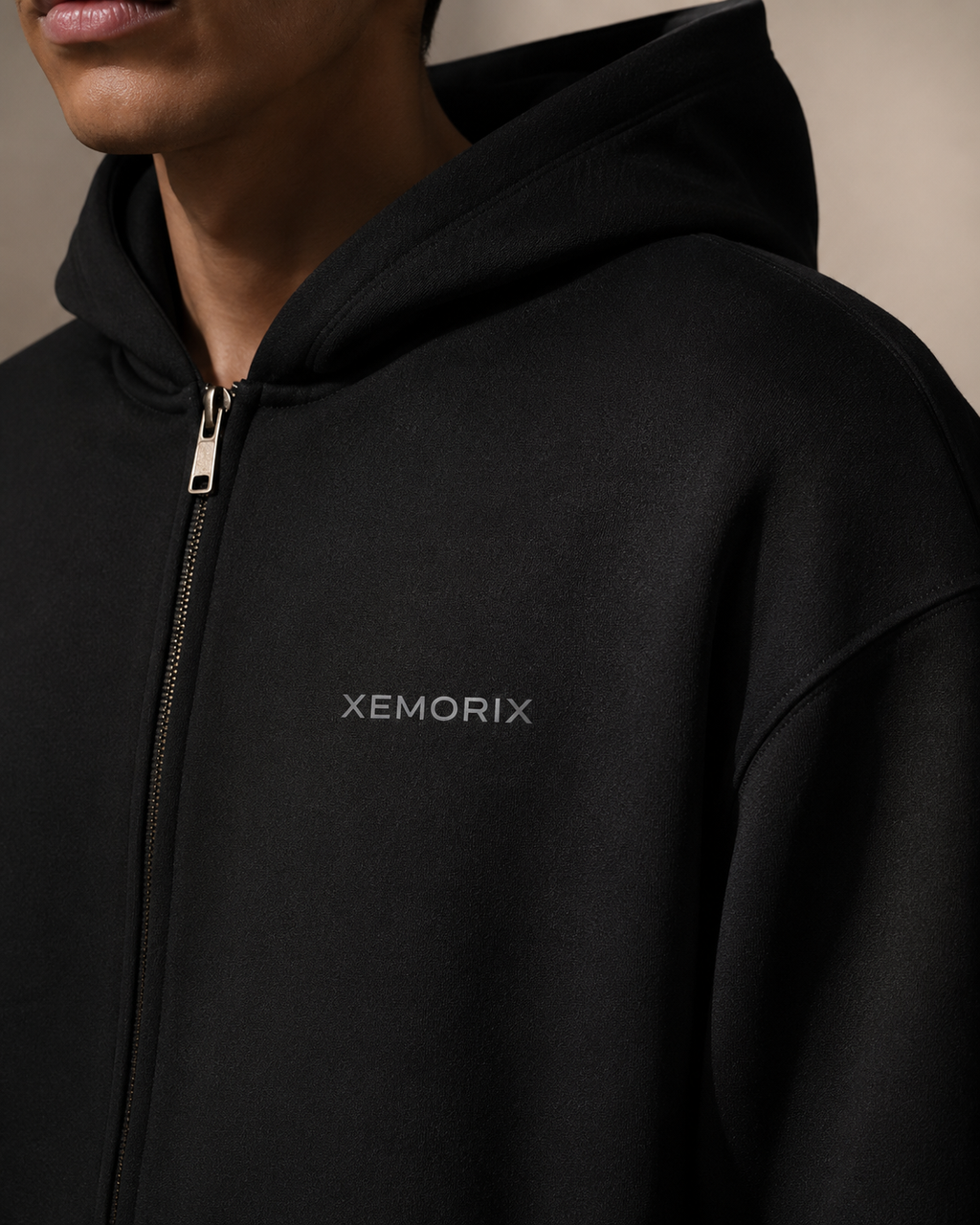 XEMORIX XMRX-007 Signature Zip Hoodie — Black Edition