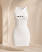 XEMORIX XMRX-077 Signature Sleeveless Mini Dress — White Edition