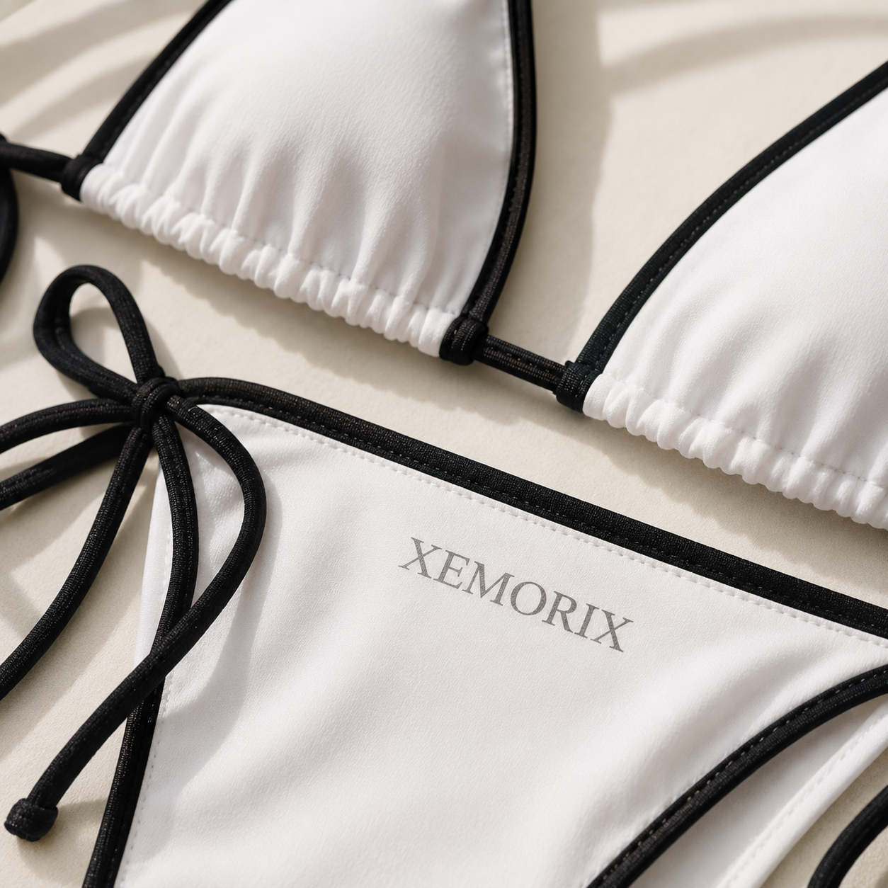 XEMORIX XMRX-040 Signature Bikini Set — White & Black Edition