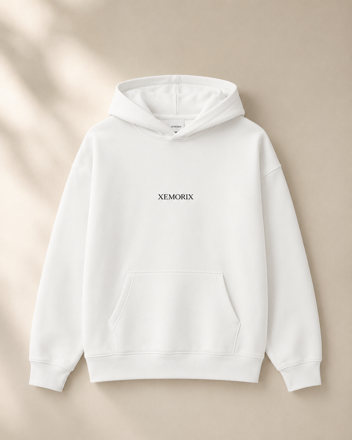 XEMORIX XMRX-049 Signature Essential Youth Hoodie — White Edition
