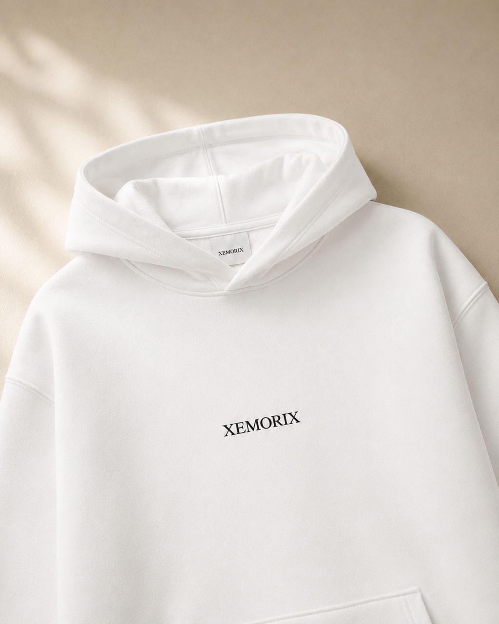 XEMORIX XMRX-049 Signature Essential Youth Hoodie — White Edition