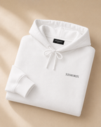 XEMORIX XMRX-076 Signature Minimalist Hoodie — White Edition