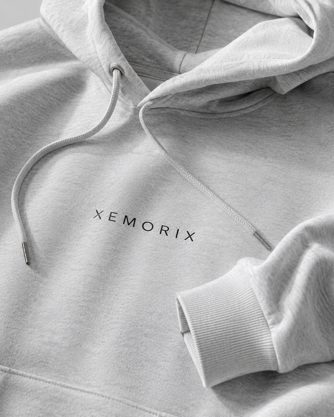 XEMORIX XMRX-007 Simple Monogram Zip Hoodie — Black Edition