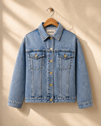 XEMORIX XMRX-078 Essential Signature Women’s Denim Jacket — Classic Light Wash